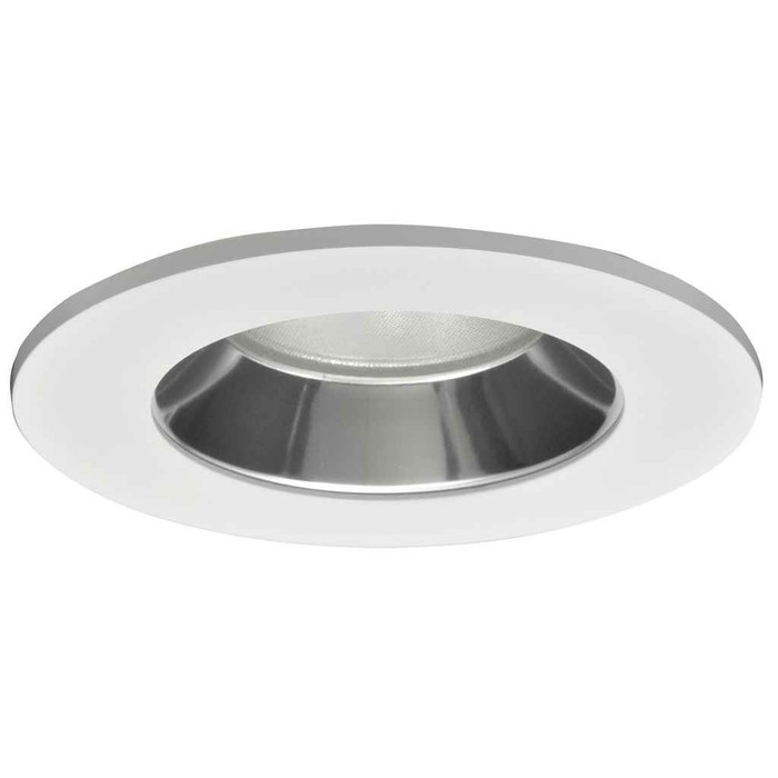 Halo TL402SCS 4" LED Trim, Solite(R) Glass Lens, Specular Clear Reflector, Matte White Ring, Shower Rated