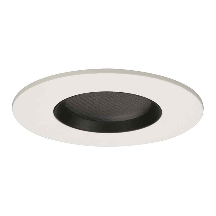 Halo TLS3PIN2GMWBB 3.25" Square Pinhole w/Oculus, Diffuse Lens, Self Flanged, microprismatic lens, matte white flange, black oculus
