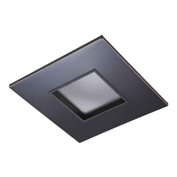 Halo TL44S2GORBBB 2" square lens pinhole ML4 trim, oil rubbed bronze flange, black lens frame