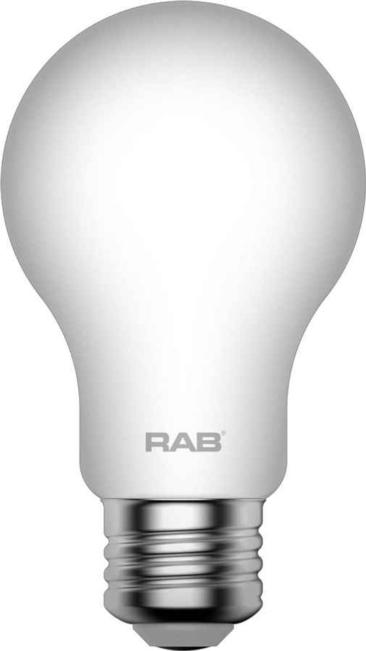 RAB A19-5-E26-950-F-F DECORATIVE 450 LUMENS A19 5W BASE E26 90CRI 5000K FILAMENT FROSTED