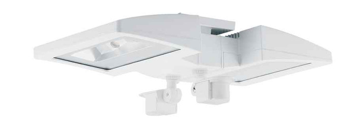 RAB CLED2X26NMS2W INDOOR MOTION SENSORS 4688 LUMENS CLED 52W 4000K TWO MINI SENSORS WHITE RAB CLED2X26NMS2W INDOOR MOTION SENSORS 4688 LUMENS CLED 52W 4000K TWO MINI SENSORS WHITE