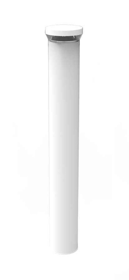RAB BLEDR24NW/EC BOLLARD EMERGENCY COLD 24W NEUTRAL ROUND 120 277V 42" LBACKUP WHITE