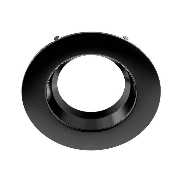RAB DLTRIM/R6RS-B RECESSED RETROFIT DOWNLIGHT TRIM 6" ROUND SMOOTH BLACK