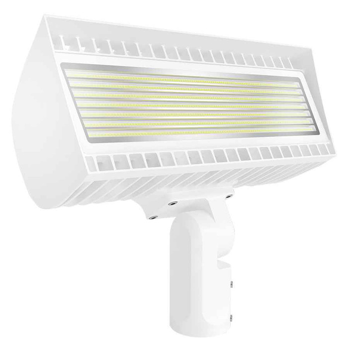 RAB FXLEDMSFW/7PR FLOODLIGHTS 30156-45135 LUMENS FLEXFLOOD- MEDIUM FIELD ADJUSTABLE POWER-CCT 213-346W SLIPFITTER MOUNT 5000K/4000K 120V-277V 7 PIN RECEPTACLE WHITE