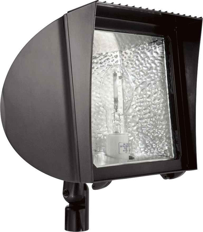 RAB FXF42QT FLOODLIGHTS 3200 LUMENS FLEXFLOOD 42W CFL-QT-HPF WITH ARM LAMP BRONZE