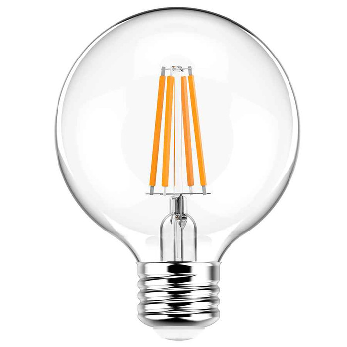 RAB G25-3-E26-940-F-C DECORATIVE 350 LUMENS G25 3W BASE E26 90CRI 4000K FILAMENT CLEAR
