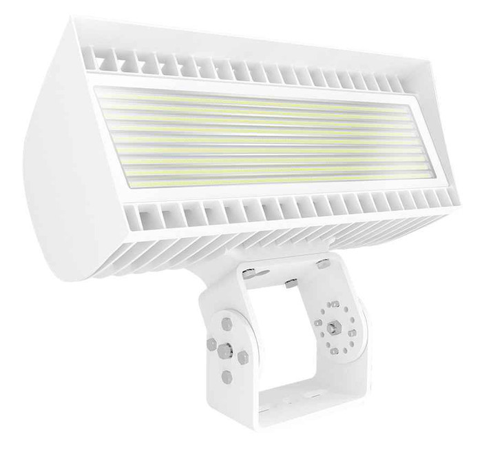 RAB FXLEDLTW/7PR FLOODLIGHTS 61887-72677 LUMENS FLEXFLOOD-L FIELD ADJUSTABLE 445-534W TRUNNION 5000K/4000K 120V-277V 7 PIN RECEPTACLE WHITE