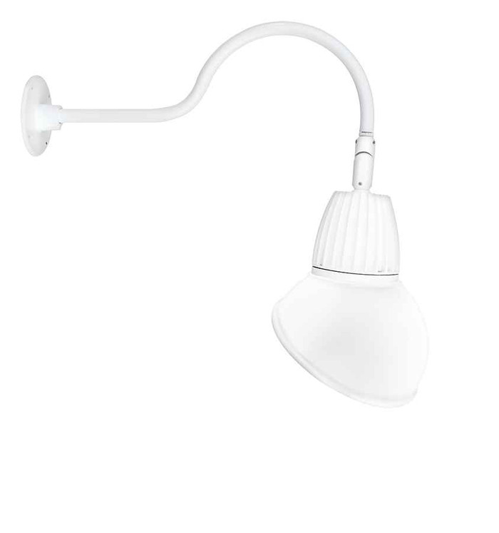 RAB GN1LED13NAD11W DECORATIVE 589 LUMENS GOOSENECK 13W 4000K 24 INCHES ARM ANGLED DOME FLOOD 11 INCHES WHITE RAB GN1LED13NAD11W DECORATIVE 589 LUMENS GOOSENECK 13W 4000K 24 INCHES ARM ANGLED DOME FLOOD 11 INCHES WHITE