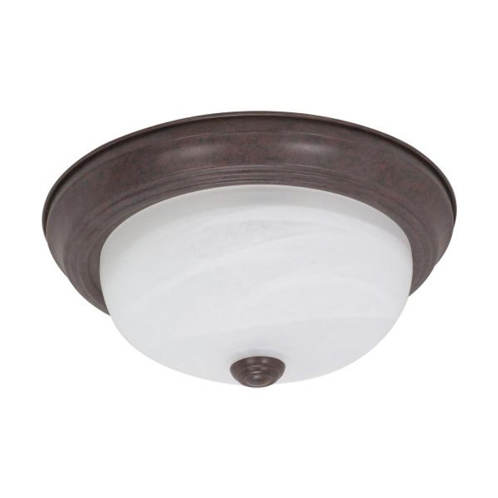 NUVO Lighting NUV-60-206 2 Light - 13 in. - Flush Mount - Alabaster Glass