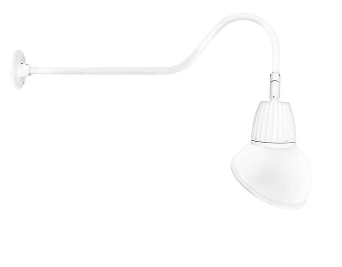 RAB GN2LED26YRAD11W DECORATIVE 1230 LUMENS GOOSENECK 26W 3000K 35 INCHES ARM ANGLED DOME RECTANGULAR 11 INCHES WHITE RAB GN2LED26YRAD11W DECORATIVE 1230 LUMENS GOOSENECK 26W 3000K 35 INCHES ARM ANGLED DOME RECTANGULAR 11 INCHES WHITE