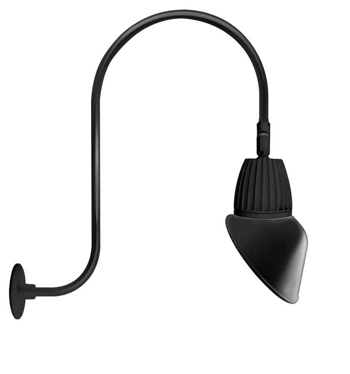 RAB GN3LED13YAC11B DECORATIVE 344 LUMENS GOOSENECK 13W 3000K UP CURVE 30 INCHES HIGH & 25 INCHES FROM THE WALL ANGLED CONE 11 INCHES BLACK RAB GN3LED13YAC11B DECORATIVE 344 LUMENS GOOSENECK 13W 3000K UP CURVE 30 INCHES HIGH & 25 INCHES FROM THE WALL ANGLED CONE 11 INCHES BLACK