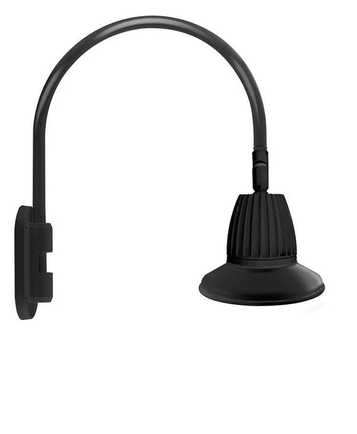 RAB GN4LED13NST11B DECORATIVE 577 LUMENS GOOSENECK 13W 4000K 20 INCHES HIGH & 19 INCHES FROM THE WALL STRAIGHT SHADE FLOOD 11 INCHES BLACK RAB GN4LED13NST11B DECORATIVE 577 LUMENS GOOSENECK 13W 4000K 20 INCHES HIGH & 19 INCHES FROM THE WALL STRAIGHT SHADE FLOOD 11 INCHES BLACK