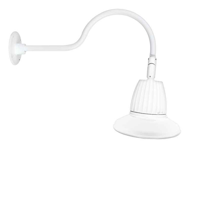 RAB GN1LED26YST11W DECORATIVE 1348 LUMENS GOOSENECK 26W 3000K 24 INCHES ARM STRAIGHT SHADE FLOOD 11 INCHES WHITE RAB GN1LED26YST11W DECORATIVE 1348 LUMENS GOOSENECK 26W 3000K 24 INCHES ARM STRAIGHT SHADE FLOOD 11 INCHES WHITE