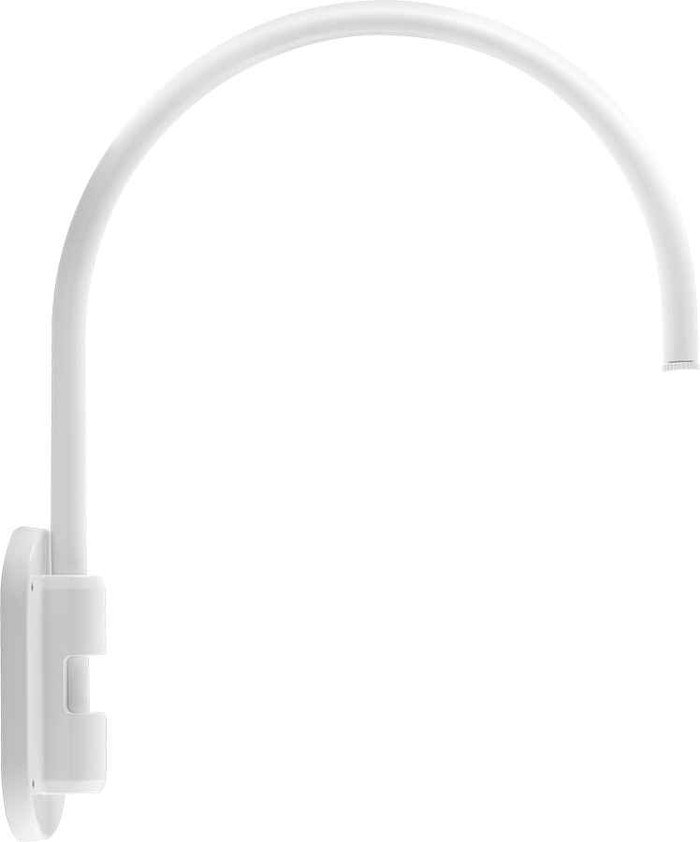 RAB GOOSE4W DECORATIVE GOOSENECK STYLE4 WALL 20 INCHES HIGH 19 INCHES FROM WALL 1/2 INCH NPS WHITE RAB GOOSE4W DECORATIVE GOOSENECK STYLE4 WALL 20 INCHES HIGH 19 INCHES FROM WALL 1/2 INCH NPS WHITE