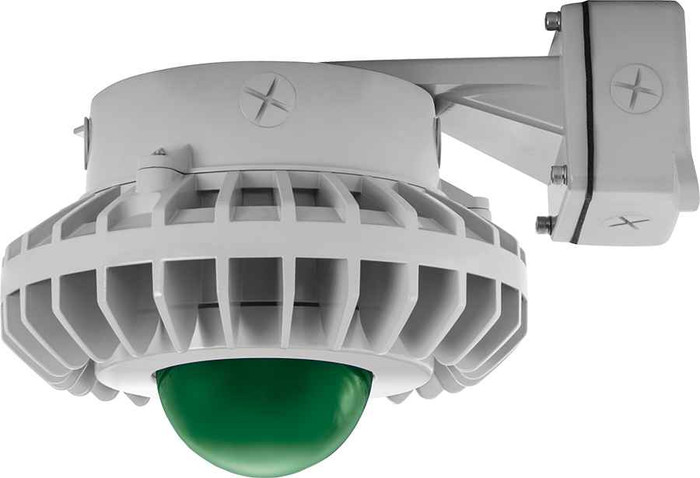 RAB HAZBLED80FG HAZARDOUS LIGHTING HAZBLED 80W 5000K FROSTED GREEN GLOBE WIRE GUARD WALL BRACKET GRAY