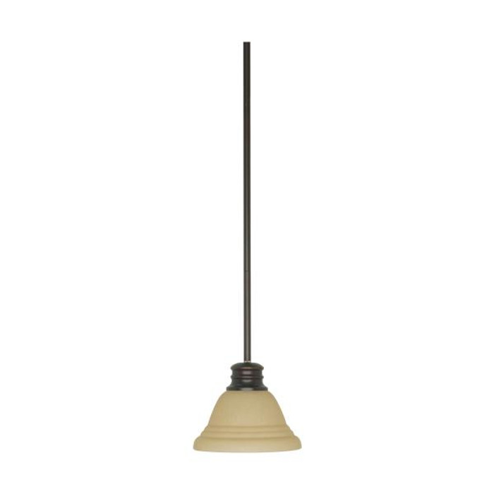 NUVO Lighting NUV-60-1277 Empire - 1 Light - 7 in. - Mini Pendant with Champagne Linen Washed Glass