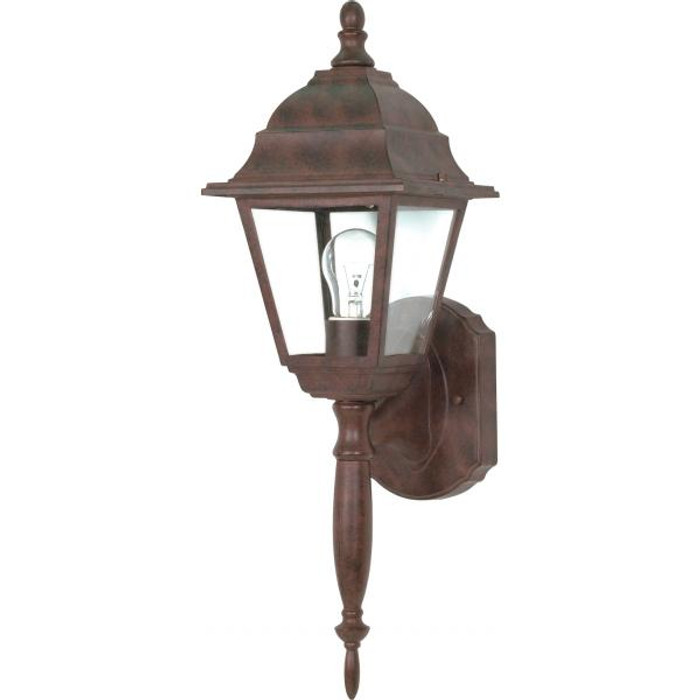 NUVO Lighting NUV-60-3454 Briton - 1 Light - 18 in. - Wall Lantern with Clear Seed Glass - Color retail packaging