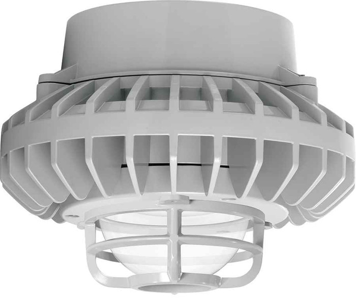 RAB HAZPLED26C-DG HAZARDOUS LIGHTING 2492 LUMENS HAZPLED 26W CLEAR GLOBE DIE CAST GUARD GRAY