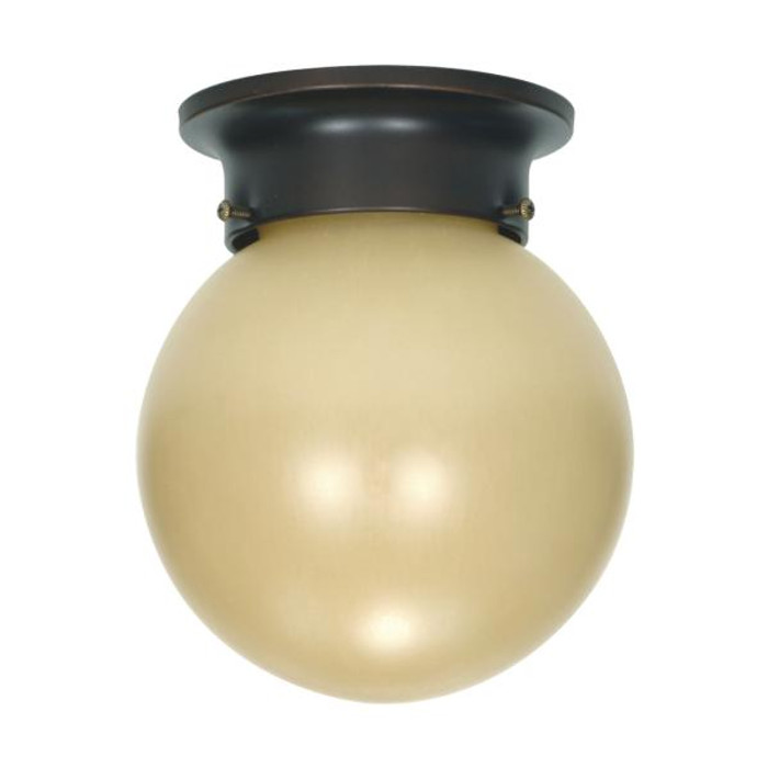 NUVO Lighting NUV-60-1279 1 Light - 6 in. - Ceiling Mount with Champagne Linen Washed Glass