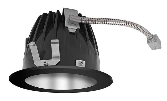 RAB NDLED4RD-50YN-S-B RECESSED DOWNLIGHTS 12 LUMENS NDLED4RD 4 INCH ROUND UNIVERSAL DIMMING 50 DEGREE BEAM SPREAD 3500K 80CRI SPECULAR CONE BLACK TRIM