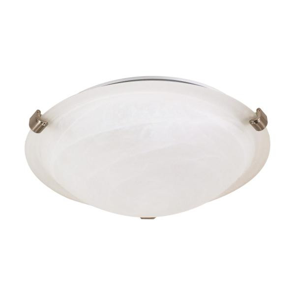 NUVO Lighting NUV-60-270 1 Light - 12 in. - Flush Mount - Tri-Clip with Alabaster Glass