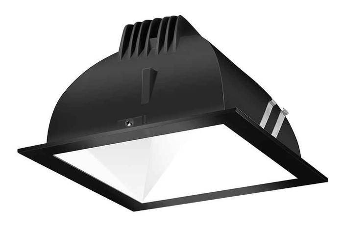 RAB NDLED4SD-80YN-W-B RECESSED DOWNLIGHTS 12 LUMENS NDLED4SD 4 INCH SQUARE UNIVERSAL DIMMING 80 DEGREE BEAM SPREAD 3500K 80CRI WHITE CONE BLACK TRIM