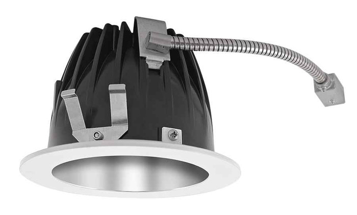RAB NDLED6RD-50Y-S-W RECESSED DOWNLIGHTS 20 LUMENS NDLED6RD 6 INCH ROUND UNIVERSAL DIMMING 50 DEGREE BEAM SPREAD 3000K 80CRI SPECULAR CONE WHITE TRIM