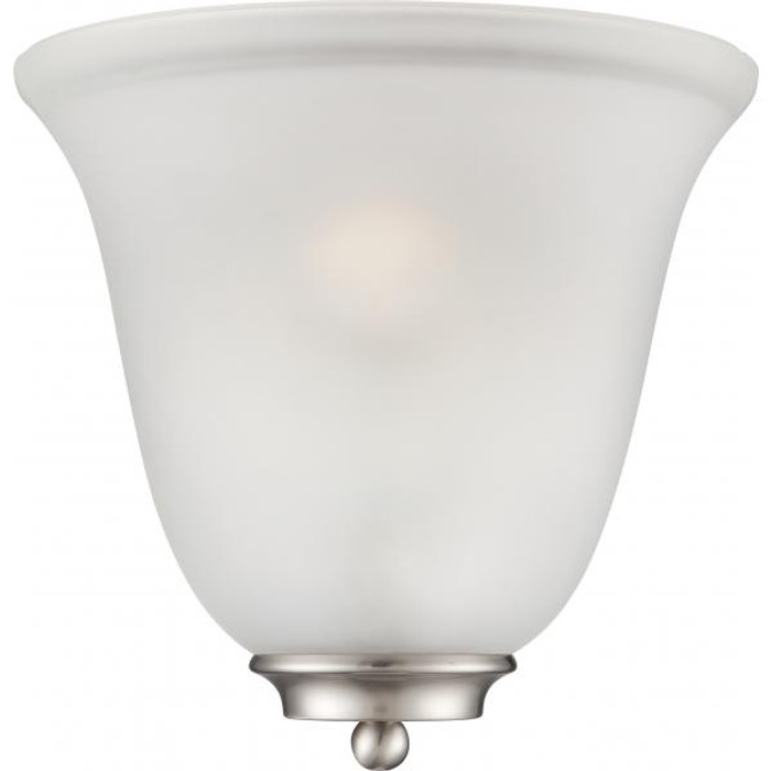 NUVO Lighting NUV-60-5377 Empire - 1 Light - Wall Sconce - Brushed Nickel with Frosted Glass