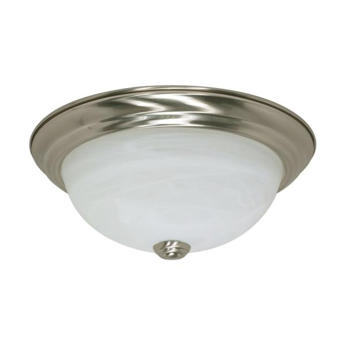 NUVO Lighting NUV-60-197 2 Light - 11 in. - Flush Mount - Alabaster Glass