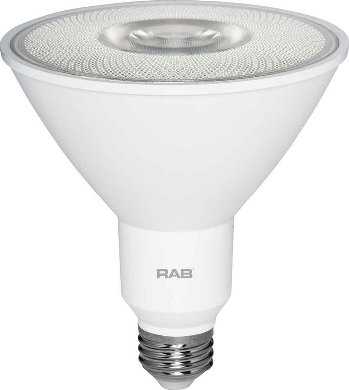 RAB PAR38-12-927-25D-DIM PARS 950 LUMENS PAR38 12W 90CRI 2700K 25 DEGREE BEAM SPREAD DIMMABLE