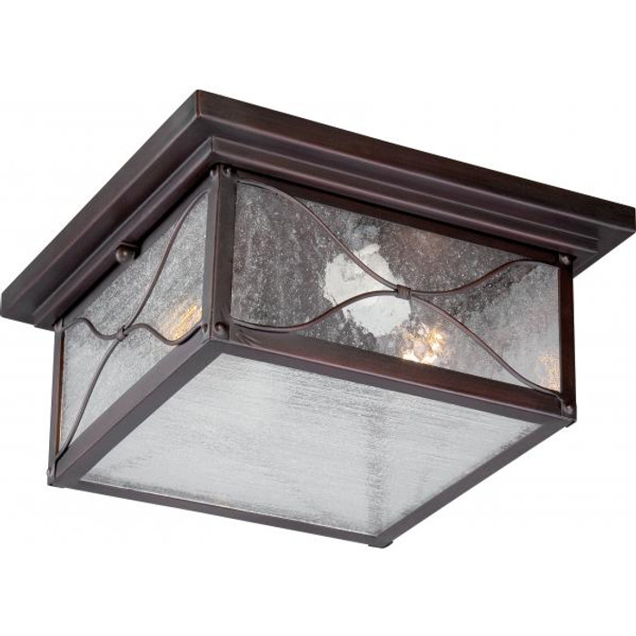 NUVO Lighting NUV-60-5616 Vega - 2 light - Outdoor Flush Fixture with Clear Seed Glass