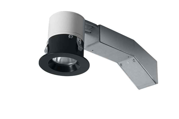 RAB RDLED2R8-20YYHC-TB RECESSED DOWNLIGHTS 469 LUMENS RDLED2R8 2 INCH ROUND 8W 20 DEGREE BEAM SPREAD 90CRI 2700K 1/2 INCH TRIM BLACK TRIM RING