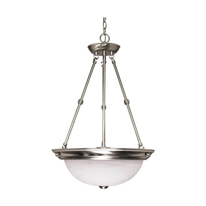 NUVO Lighting NUV-60-203 3 Light - 15 in. - Pendant - Alabaster Glass