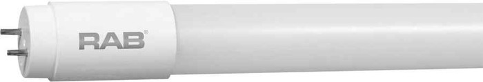 RAB T8-14.5-48GC-830-SE-BYP-PDIM LINEAR TUBES 1800 LUMENS T8 14.5W 48 INCH GLASS COATED 80CRI 3000K SINGLE ENDED WIRING METHOD BALLAST BYPASS PHASE CUT DIMMING