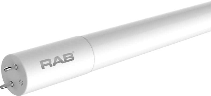 RAB T8-9-24G-850-DE-BYP LINEAR TUBES 1150 LUMENS T8 9W 2 FEET GLASS 80CRI 5000K DOUBLE ENDED WIRING METHOD BALLAST BYPASS