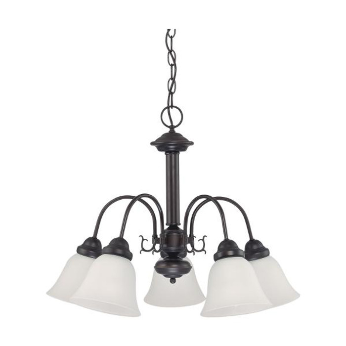 NUVO Lighting NUV-60-3141 Ballerina - 5 Light - 24 in. - Chandelier with Frosted White Glass