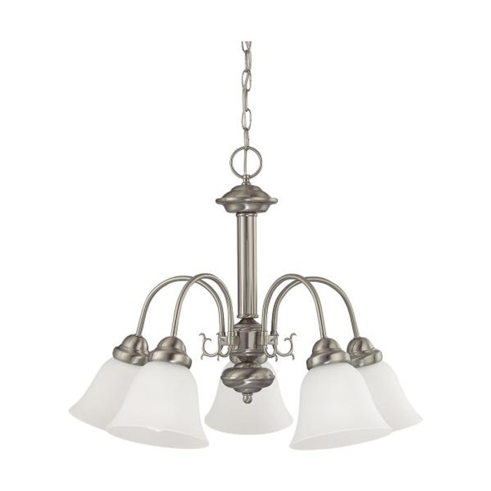 NUVO Lighting NUV-60-3240 Ballerina - 5 Light - 24 in. - Chandelier with Frosted White Glass