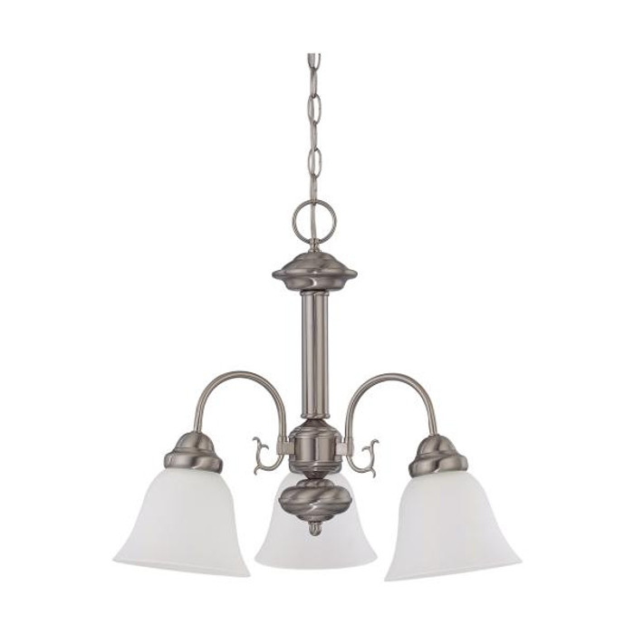 NUVO Lighting NUV-60-3241 Ballerina - 3 Light - 20 in. - Chandelier with Frosted White Glass