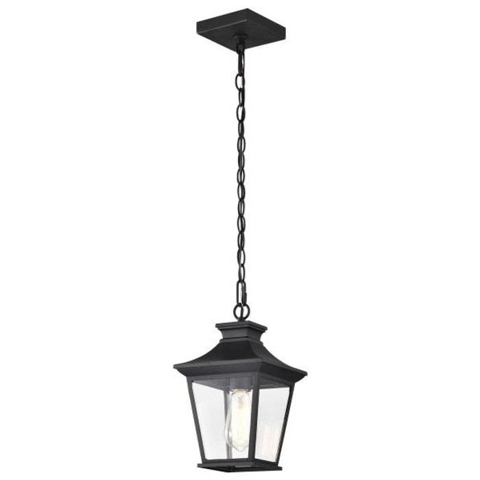 NUVO Lighting NUV-60-5746 Jasper Collection Outdoor 12 inch Hanging Light - Matte Black Finish with Clear Glass