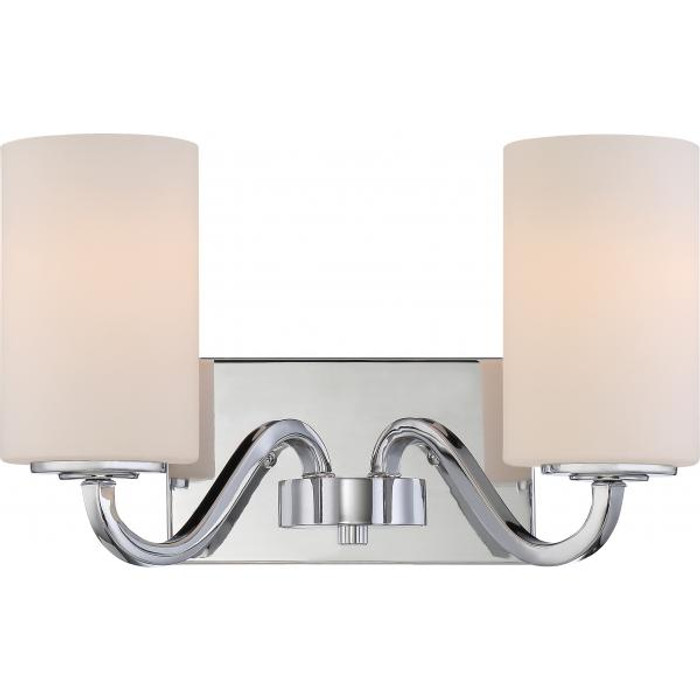 NUVO Lighting NUV-60-5802 Willow - 2 Light - Vanity Fixture with White Glass