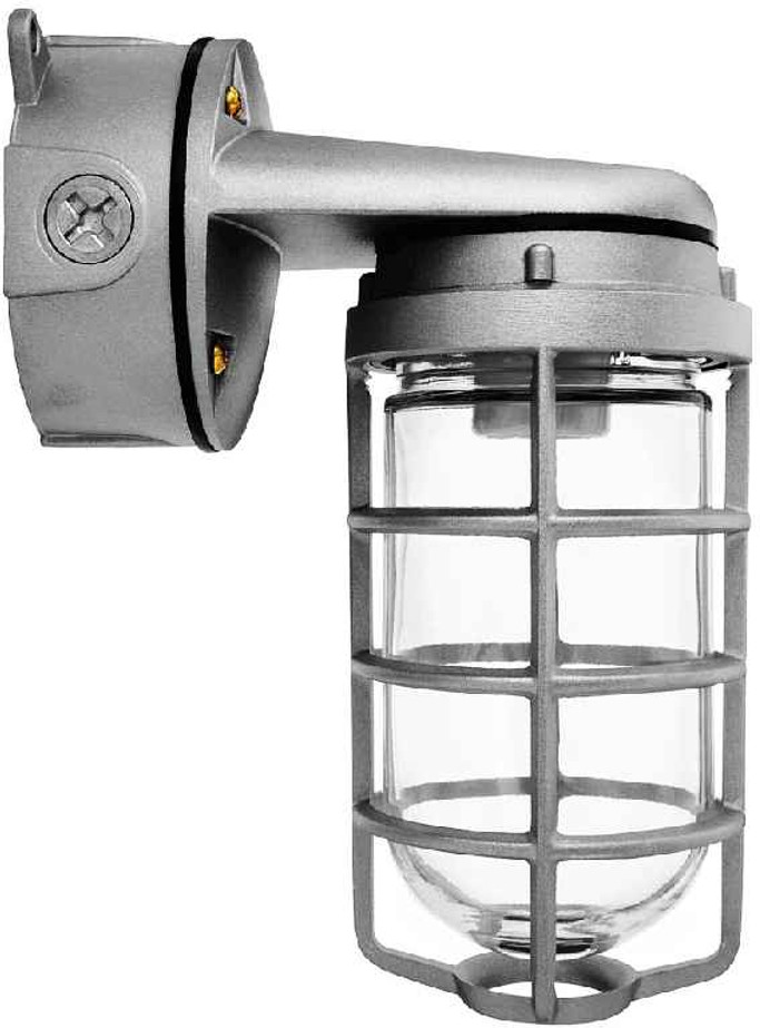 RAB VXBR2F32S/E2 VAPORPROOF 2400 LUMENS VP CFL BRACKET 32W 277V WITH EMERG BATTERY BACKUP SILVER