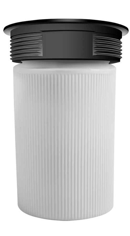 RAB VC100PW-B VAPORPROOF 100 CEILING BLACK WITH WHITE PERMA GLOBE