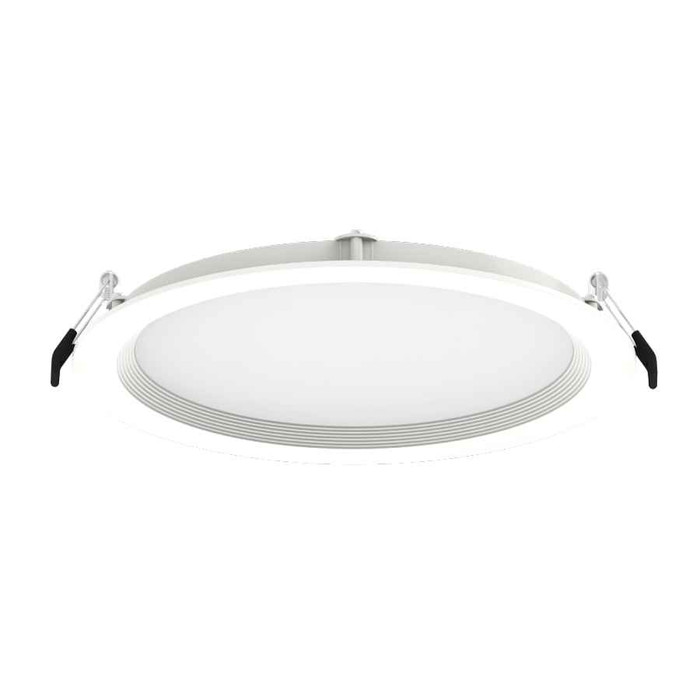 RAB WFRL8R239FA120WB RECESSED DOWNLIGHTS 1800 LUMENS WAFER EDGE-LIT 8W 8 INCHES ROUND 90CRI ADJUSTABLE 2700/3500/4000/5000K 120V WHITE BAFFLE