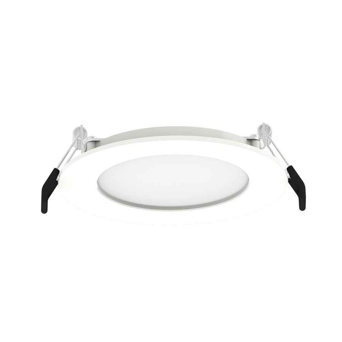RAB WFRL4R9940120WS RECESSED DOWNLIGHTS 650 LUMENS WAFER EDGE-LIT 4 INCHES ROUND 90CRI 4000K 120V PHASE DIMMING WHITE SMOOTH