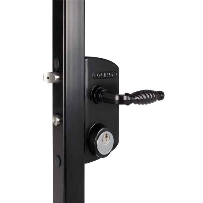 Locinox USA Surface Mounted Swing Gate Lock with Handle, Less Mortise Cylinder