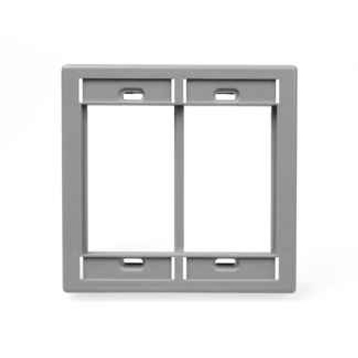 Leviton 41290-DMG Dual-Gang MOS Wallplate, Grey