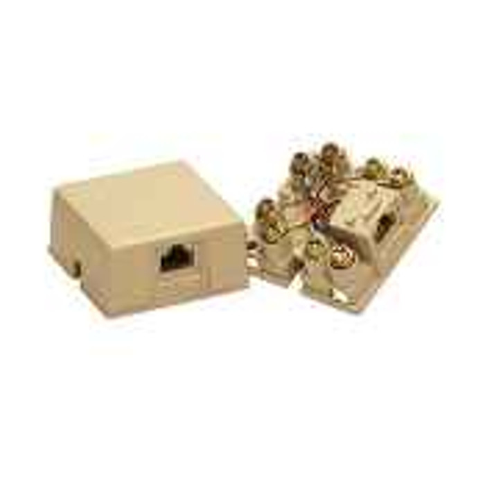Leviton 40278-I Surface Mount Jack, 8P8C, screw terminal, ivory