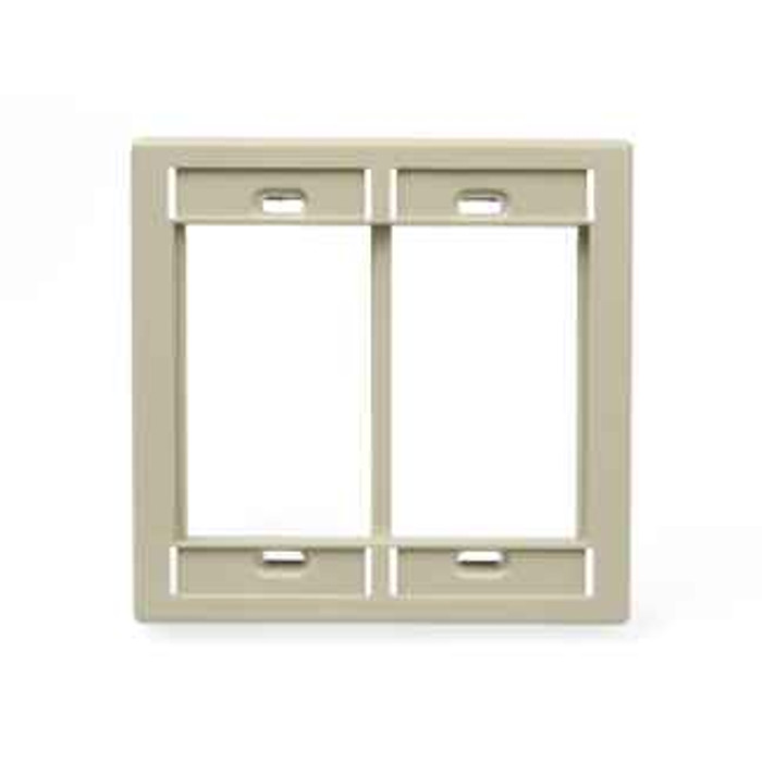 Leviton 41290-DMI Dual-Gang MOS Wallplate, Ivory