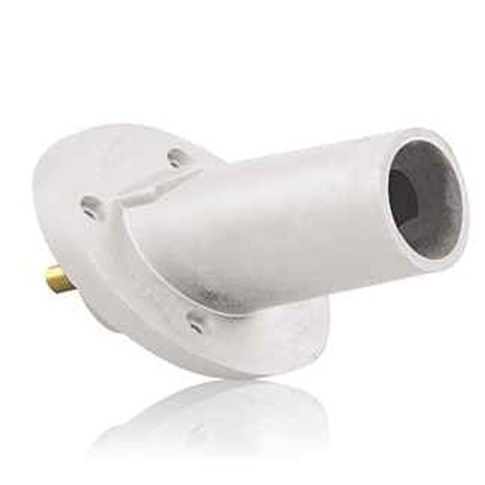 Leviton 17R23-W 17 Series Male Panel Receptacle, Cam-Type, 30-Degree, Taper Nose, Threaded Stud, Industrial Grade, 250-750MCM, 690 Amp - WHITE