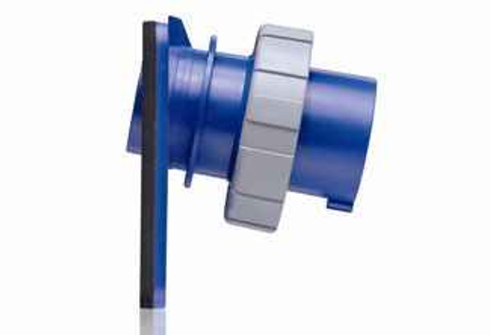 Leviton 330B6W 30 Amp, 250 Volt, 2P, 3W, Inlet North American Pin & Sleeve Inlet, Industrial Grade, IP67, Watertight - BLUE